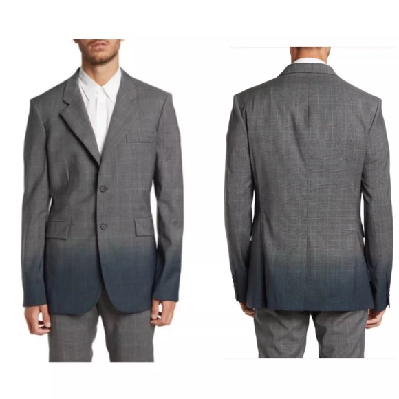 Stella McCartney unisex color block plaid logo wool blazer NEW - Picture 1 of 6